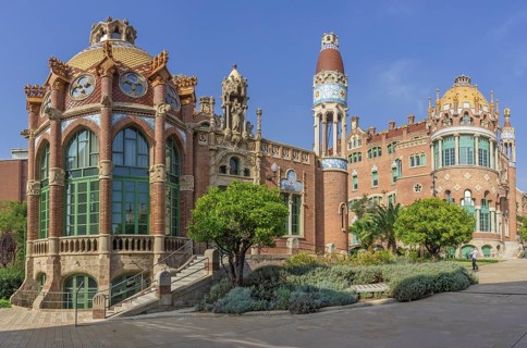 Hospital de la Santa Creu i Sant Pau by the architect Lluis Domenech i Montaner