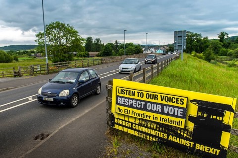 European border between the Republic of Ireland and Northern Ireland