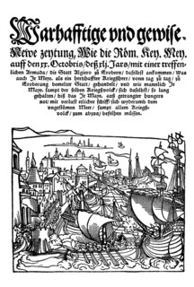 Title picture and first line of a New Newspaper about Charles V.