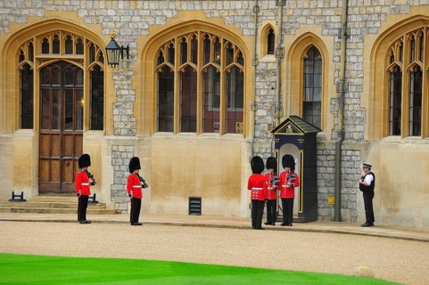 Windsor Castle in the small town of Windsor near London