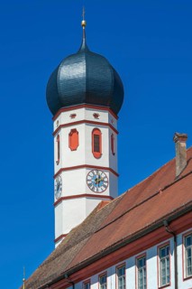 Onion dome with tower clock