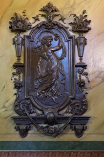 Art Nouveau relief around 1900 in a hallway