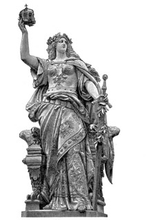 The Niederwalddenkmal near Ruedesheim on the Rhine in Hesse