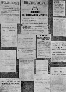 Announcement of the mobilization in 1914