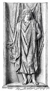 The Roman triumphal relief of a captive Germanic tribes in the Vatican Museum