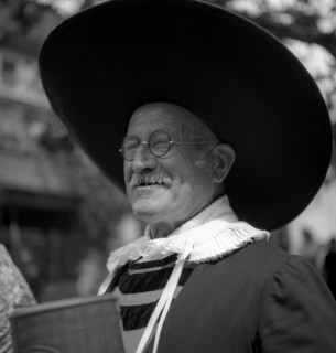 Old man with very large hat
