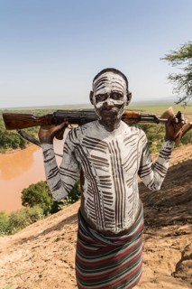 Warrior with rifle