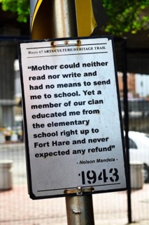 Sign quoting Nelson Mandela