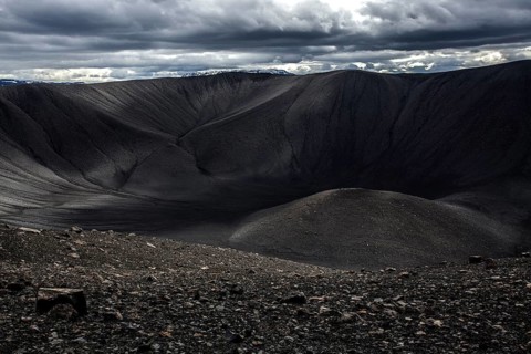 Crater of the volcano Hverfjall