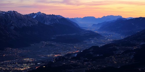 Inntal valley at dawn