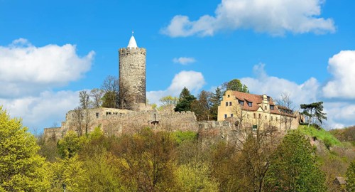 Schonburg Castle in the Saaletal Valley