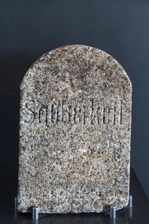 Granite stone with the inscription Cleanliness