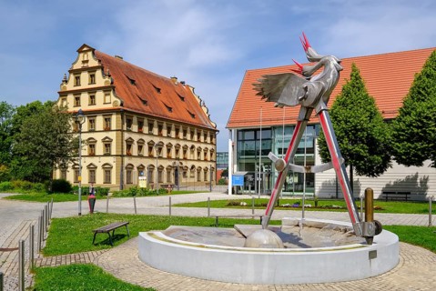 Stork fountain