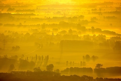 Landscape in the morning sun
