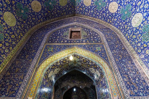 Inside Masjed-e Shah or Shah Mosque