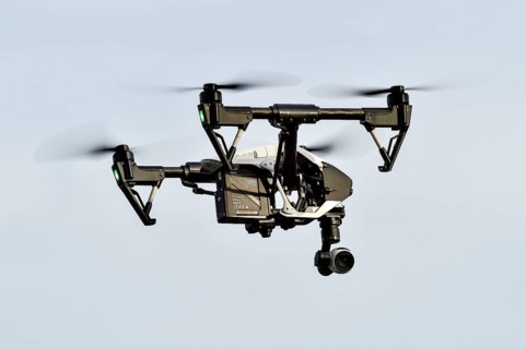 DJI Inspire 1 drone in flight