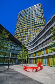 ADAC building with artwork