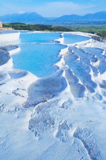 Terraced travertine thermal pools