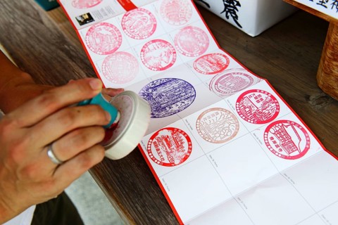 Pilgrim passport is stamped