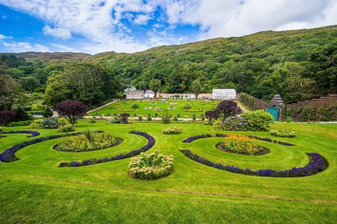 Walled victorian garden in Kylemore abbey