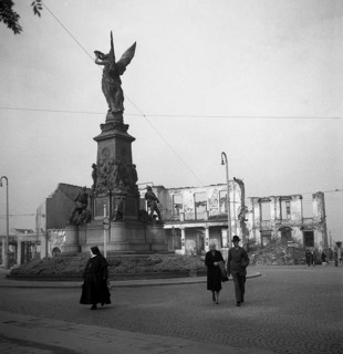 The Victory Monument at the end of Kaiser-Joseph-Strasse in Freiburg