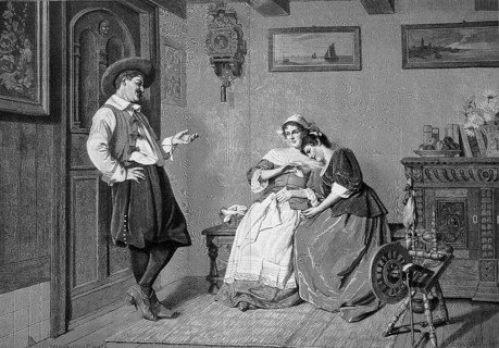 Situation in a living room in 1850