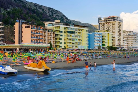 Hotels on the beach of Shengjin