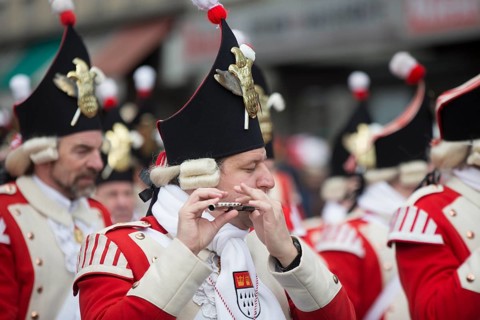Carnival group with flutes