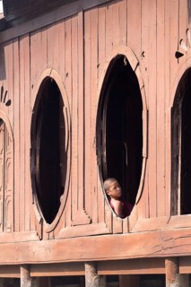 Young novice monks at Shwe Yaunghwe Kyaung monastery