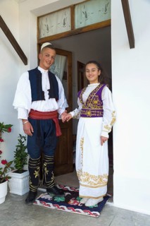 Local folkloric group in traditional costume
