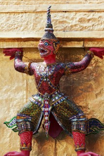 Monkey figure as caryatide
