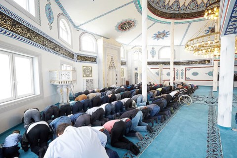 Friday prayer in the DITIB Mosque Ransbach-Baumbach