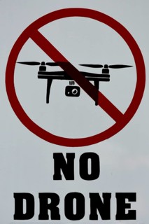 Prohibition sign No Drone