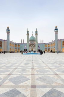 Courtyard of holy shrine of Imamzadeh Helal Ali in Aran va Bidgol