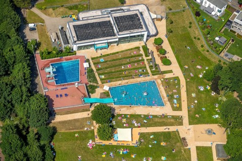 Panoramabad Pappelsee in summer