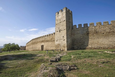 Defensive wall and tower of Fortress Akkerman or White Rock fortress