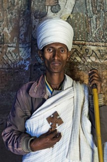 Orthodox priest of the rock church Abuna Yemata Guh
