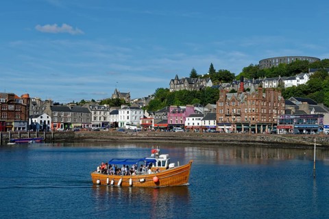 Port and city centre with McCaig's Tower