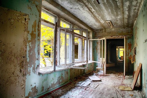 Destroyed building