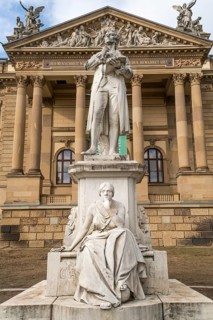 Schiller Monument in front of the Hessian National Theatre