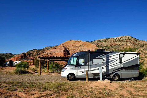 Campervan at Campsite