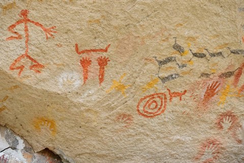 Cave paintings in the Cave of Hands