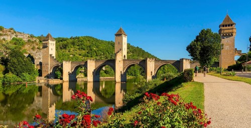 Valentre bridge on Santiago de Compostela pilgrimage road