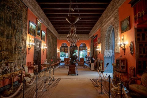 Interior room with statue