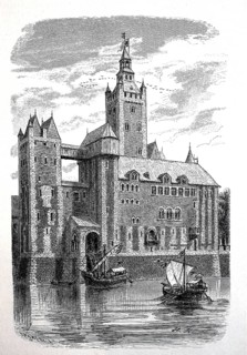 Reconstruction of the Kaiserpfalz on the banks of the Rhine at Kaiserswerth am Rhein