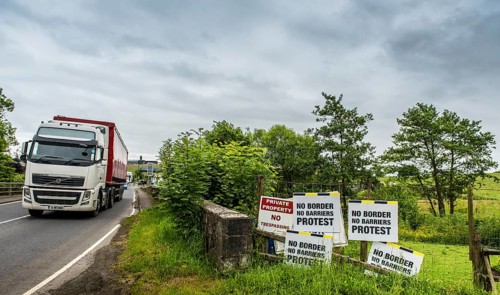 European border between the Republic of Ireland and Northern Ireland