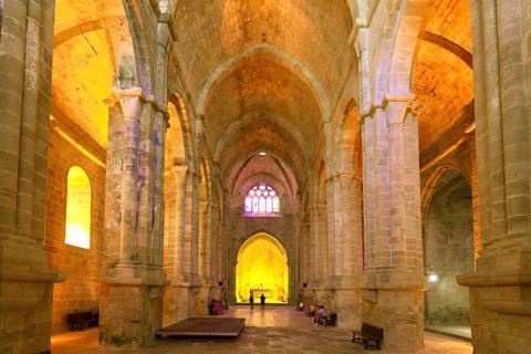 Abbey church of Abbaye Sainte-Marie de Fontfroide or Fontfroide Abbey near Narbonne