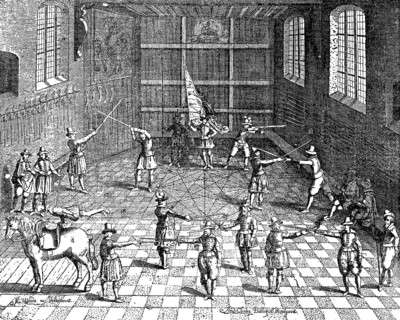 Students fencing