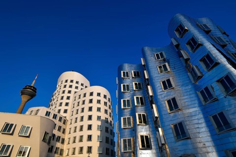 Rhine Tower with Gehry buildings