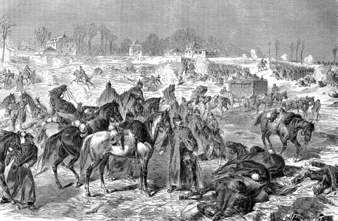 Wuerttemberg and Saxon troops in the grenade fire near Villiers on 30 November
